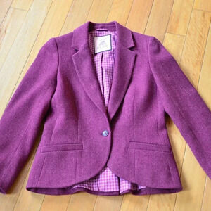 Thomas Pink Purple Wool Blend Blazer Jacket